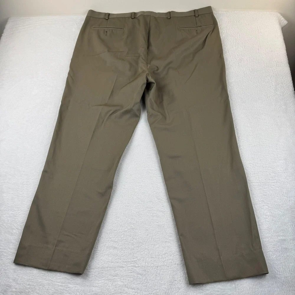 Brooks Brothers Madison Men Dress Pant Trouser 42x32 Altered 30 Taupe Brown Wool